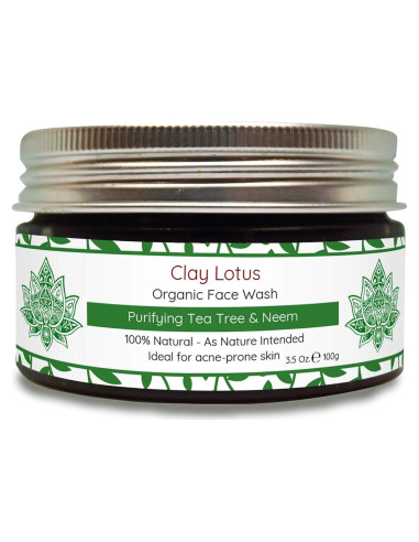 Limpiador Facial Orgánico Clay Lotus 100ml Piel Grasa Acné