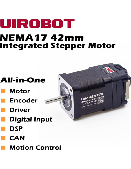 Motor Paso a Paso Nema 17 UIROBOT con Encoder Absoluto 3000RPM Motor Paso a Paso Nema 17 UIROBOT con Encoder Absoluto 3000RPM