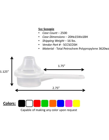 Cucharón Medidor The Scoopie 5 mL con Embudo Multiusos