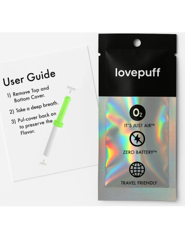 Inhalador Sin Humo Love Puff Menta Refrescante - Paquete de 2