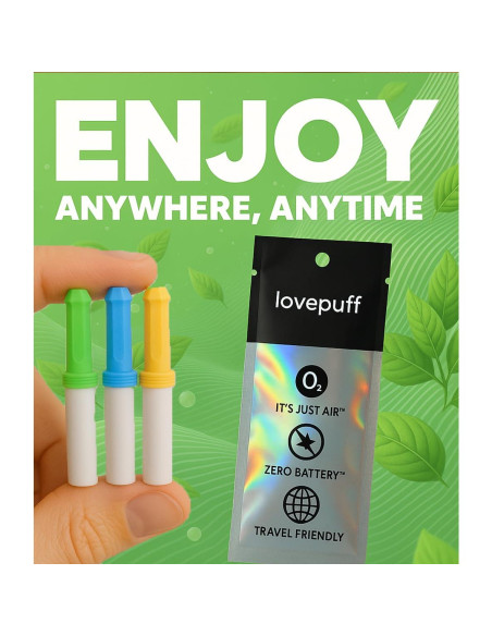 Inhalador Sin Humo Love Puff Menta Refrescante - Paquete de 2 Inhalador Sin Humo Love Puff Menta Refrescante - Paquete de 2