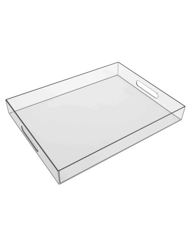Bandeja de Servir Acrílica Sooyee 40.64x30.48 cm Clara