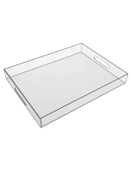 Bandeja de Servir Acrílica Sooyee 40.64x30.48 cm Clara Bandeja de Servir Acrílica Sooyee 40.64x30.48 cm Clara