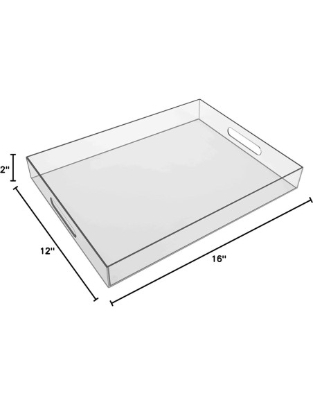 Bandeja de Servir Acrílica Sooyee 40.64x30.48 cm Clara Bandeja de Servir Acrílica Sooyee 40.64x30.48 cm Clara