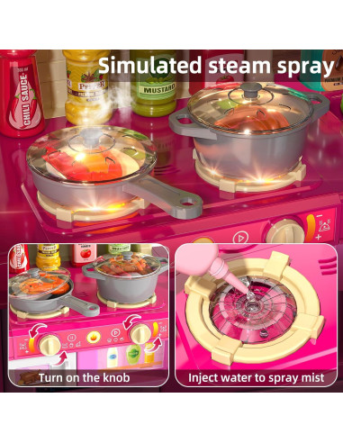 Juguete de Cocina Grande JUKUDAHU con Accesorios para Niños 3+