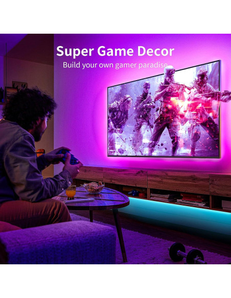Luces LED para TV KSIPZE 2.9m RGB Control Bluetooth Luces LED para TV KSIPZE 2.9m RGB Control Bluetooth
