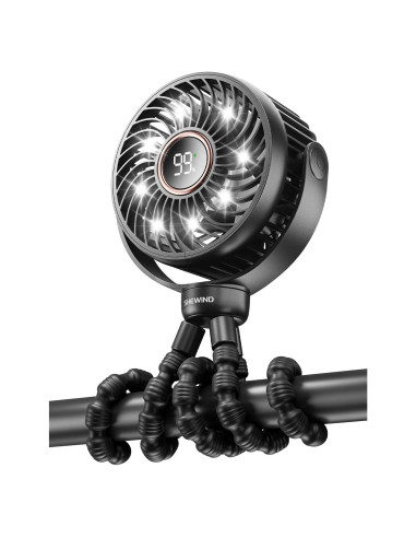 Ventilador Portátil Recargable SHEWIND S15 Pro 4000mAh Negro