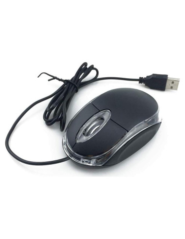 Ratón Óptico USB ANRANK UM2030AK Negro 3 Botones Ergonomico