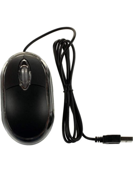 Ratón Óptico USB ANRANK UM2030AK Negro 3 Botones Ergonomico Ratón Óptico USB ANRANK UM2030AK Negro 3 Botones Ergonomico