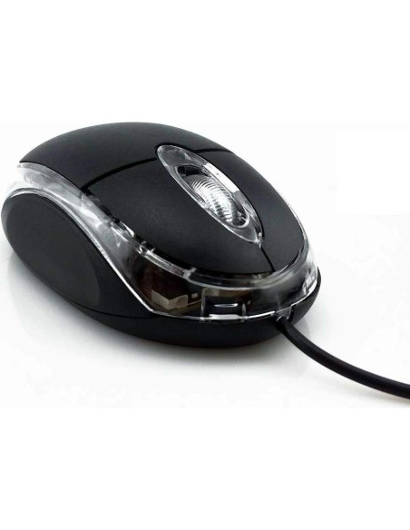 Ratón Óptico USB ANRANK UM2030AK Negro 3 Botones Ergonomico Ratón Óptico USB ANRANK UM2030AK Negro 3 Botones Ergonomico