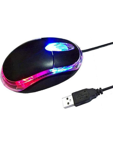 Ratón Óptico USB ANRANK UM2030AK Negro 3 Botones Ergonomico Ratón Óptico USB ANRANK UM2030AK Negro 3 Botones Ergonomico