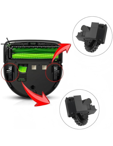 Ruedas de Aspiradora Robot Bling-bling S9 Izquierda y Derecha