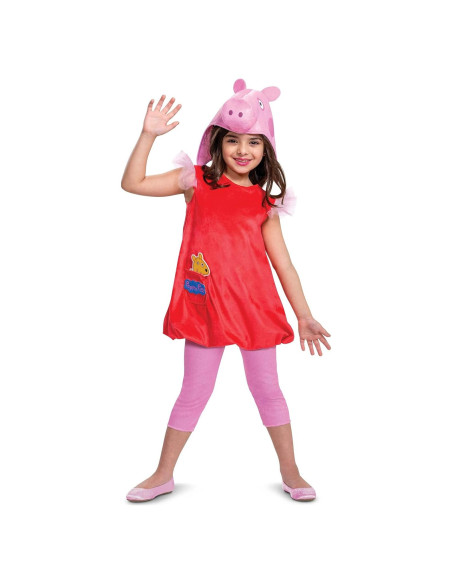 Disfraz Peppa Pig Deluxe Niñas - Jumpsuit y Sombrero Oficial Disfraz Peppa Pig Deluxe Niñas - Jumpsuit y Sombrero Oficial