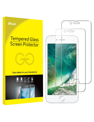 Protector de Pantalla JETech para iPhone 7/8, Vidrio Templado 2-Pack