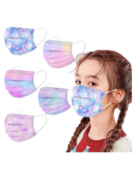 Mascarillas desechables para niños MEESOUL 50 unidades 3 capas Mascarillas desechables para niños MEESOUL 50 unidades 3 capas