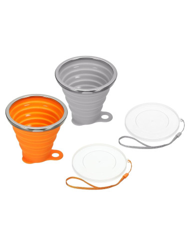 Taza de Viaje Plegable PATIKIL 270mL 2 Piezas Silicona