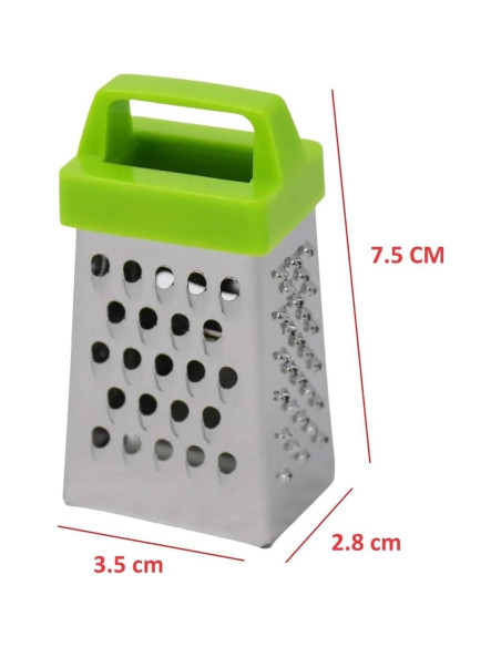 Rallador Mini Multifuncional Acero Inoxidable 4 Lados 0.23kg Rallador Mini Multifuncional Acero Inoxidable 4 Lados 0.23kg