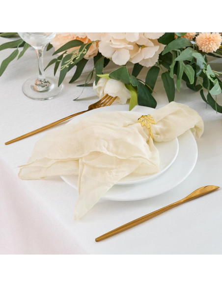 Paquete de 12 Servilletas de Gasa Beige 50.8cm Xiomot Paquete de 12 Servilletas de Gasa Beige 50.8cm Xiomot