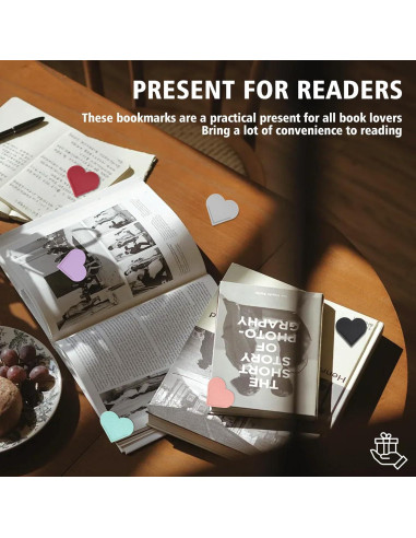 32 Marcadores de Corazón de Cuero Kdafio - Accesorios de Lectura