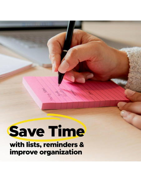 Notas Adhesivas Super Pegajosas Post-it 20.32x15.24cm 4 Blocs Notas Adhesivas Super Pegajosas Post-it 20.32x15.24cm 4 Blocs