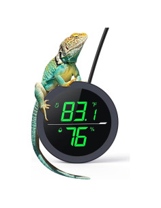 Termómetro Digital LED PAIZOO 2 en 1 para Reptiles y Acuarios