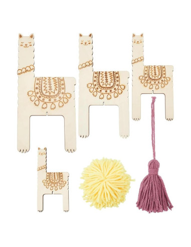 Fabricante de Pompones y Borlas de Madera ORIGACH - 4 Pcs