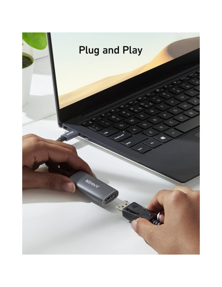 Adaptador USB-C a DisplayPort Anker A8318 8K@60Hz 4K@144Hz Adaptador USB-C a DisplayPort Anker A8318 8K@60Hz 4K@144Hz