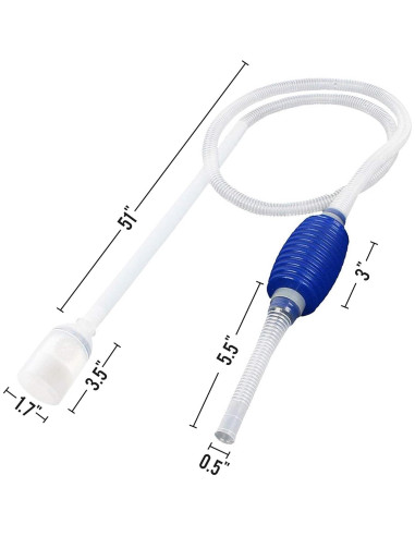 Bomba de Sifón de Agua SunGrow para Acuario 65" (165 cm)