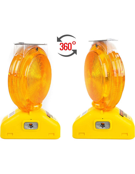 Juego de 12 Luces de Advertencia LED Ámbar Solar RK Safety Juego de 12 Luces de Advertencia LED Ámbar Solar RK Safety