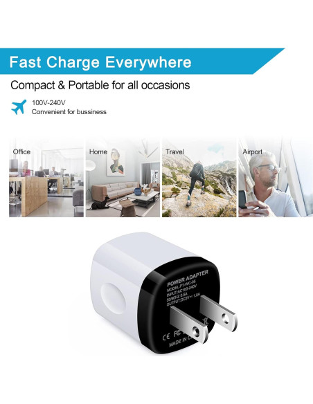 Cargador de Pared USB 5 Puertos Shenzhen Putuo 2.1A Cargador de Pared USB 5 Puertos Shenzhen Putuo 2.1A