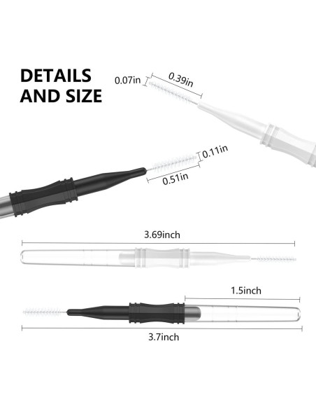 20 Cepillos Micro para Cejas CANIPHA con Tapa y 2 Tamaños 20 Cepillos Micro para Cejas CANIPHA con Tapa y 2 Tamaños