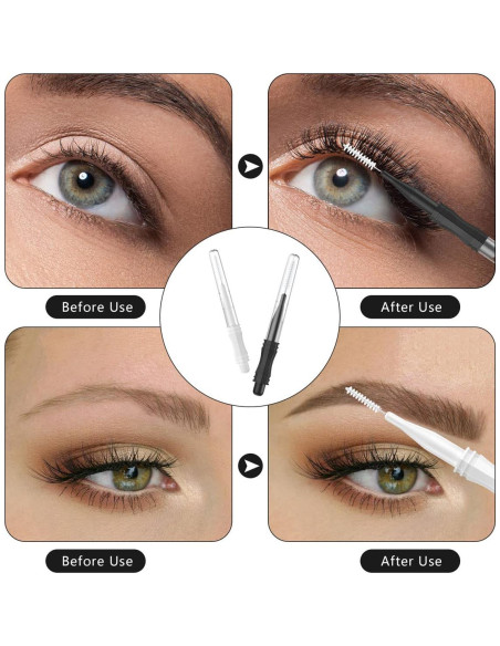 20 Cepillos Micro para Cejas CANIPHA con Tapa y 2 Tamaños 20 Cepillos Micro para Cejas CANIPHA con Tapa y 2 Tamaños