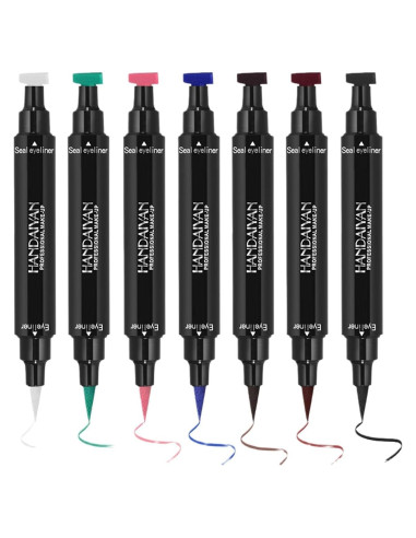Conjunto de Sellos de Eyeliner MAEPEOR 6 Colores Impermeable