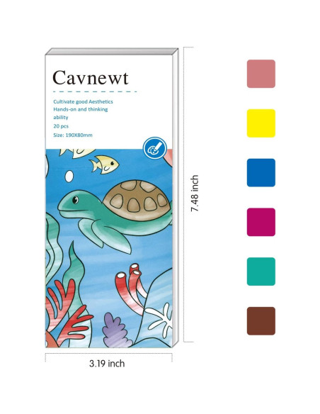 Libro de Acuarela Pocket Cavnewt - Mundo Submarino, 21 Páginas Libro de Acuarela Pocket Cavnewt - Mundo Submarino, 21 Páginas
