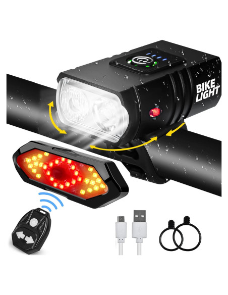 Juego de Luces para Bicicleta YumSur, 1000 Lúmenes, Recargable USB Juego de Luces para Bicicleta YumSur, 1000 Lúmenes, Recargable USB