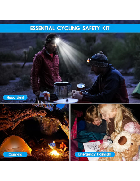Juego de Luces para Bicicleta YumSur, 1000 Lúmenes, Recargable USB Juego de Luces para Bicicleta YumSur, 1000 Lúmenes, Recargable USB