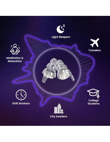 Tapones para oídos Eargasm All-Nighters Estándar - Reducción de ruido