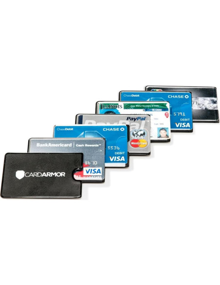 Soporte para Tarjetas de Crédito Card Armor - 6 Fundas RFID Transparentes Soporte para Tarjetas de Crédito Card Armor - 6 Fundas RFID Transparentes