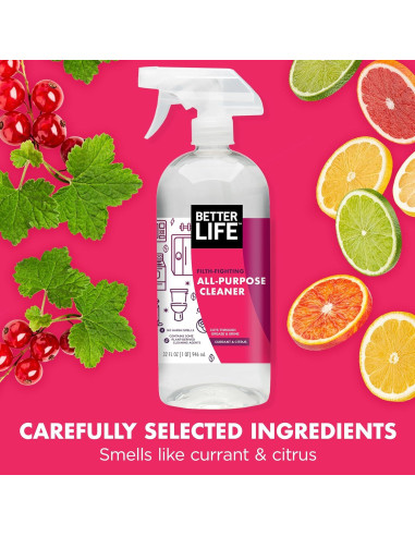 Limpiador Multiusos Ecológico Better Life - 0.95 L x 2 - Aroma Grosella y Cítricos