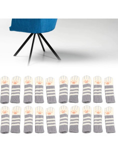Cubiertas para patas de muebles plplaaoo - 20 piezas gris oscuro 2