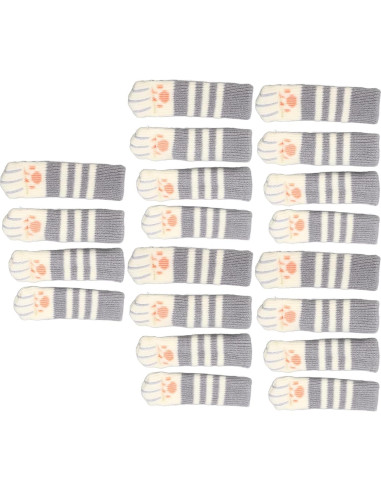 Cubiertas para patas de muebles plplaaoo - 20 piezas gris oscuro