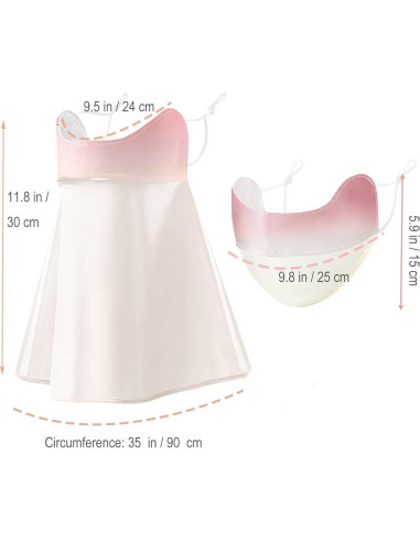 Mascarillas UV YUANST 2Pcs Gaiter Cuello y Facial Rosa