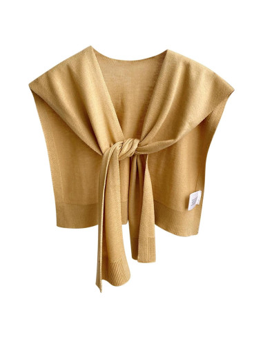 Chal de Suéter Liso Bawilom para Mujeres Talla Única Caqui