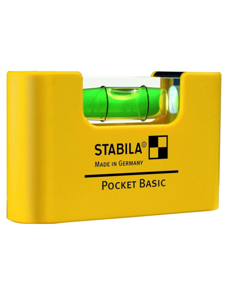Nivel de Burbuja Stabila Pocket Basic Amarillo/Negro 19g Nivel de Burbuja Stabila Pocket Basic Amarillo/Negro 19g