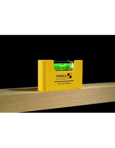 Nivel de Burbuja Stabila Pocket Basic Amarillo/Negro 19g