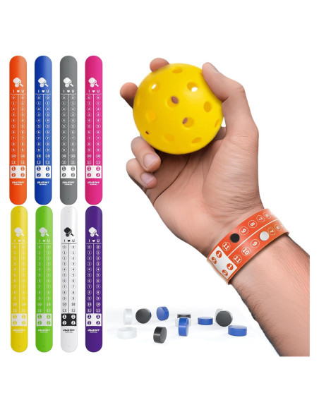 Contador de Puntuaciones UBARONY para Pickleball - 8 Pulseras Contador de Puntuaciones UBARONY para Pickleball - 8 Pulseras