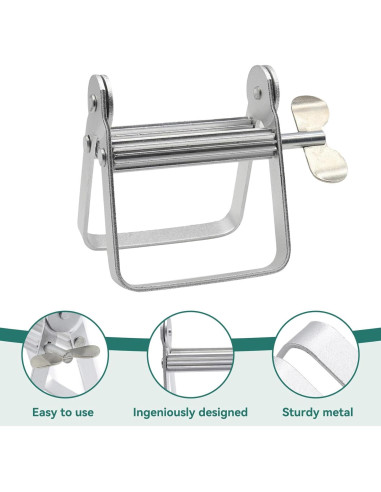 Exprimidor de Pasta de Dientes Beufee 2 Pcs Acero Inoxidable