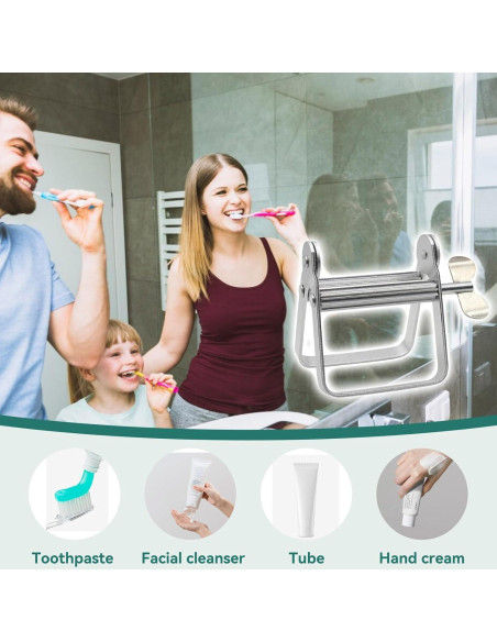 Exprimidor de Pasta de Dientes Beufee 2 Pcs Acero Inoxidable Exprimidor de Pasta de Dientes Beufee 2 Pcs Acero Inoxidable