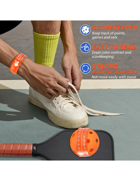 Contador de Puntuaciones UBARONY para Pickleball - 8 Pulseras Contador de Puntuaciones UBARONY para Pickleball - 8 Pulseras