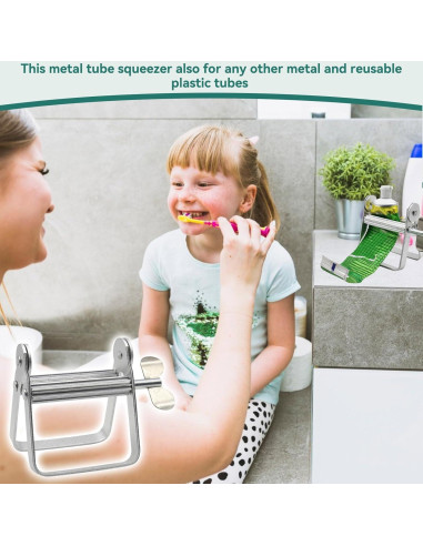Exprimidor de Pasta de Dientes Beufee 2 Pcs Acero Inoxidable